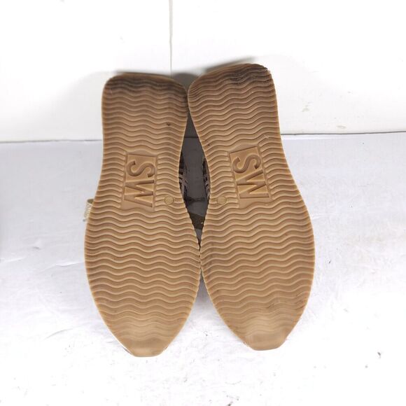 SOFTWAVES Women's Ardi US9,5-10 Sand Leather Raffia Woven Platform Sneakers - Picture 11 of 16